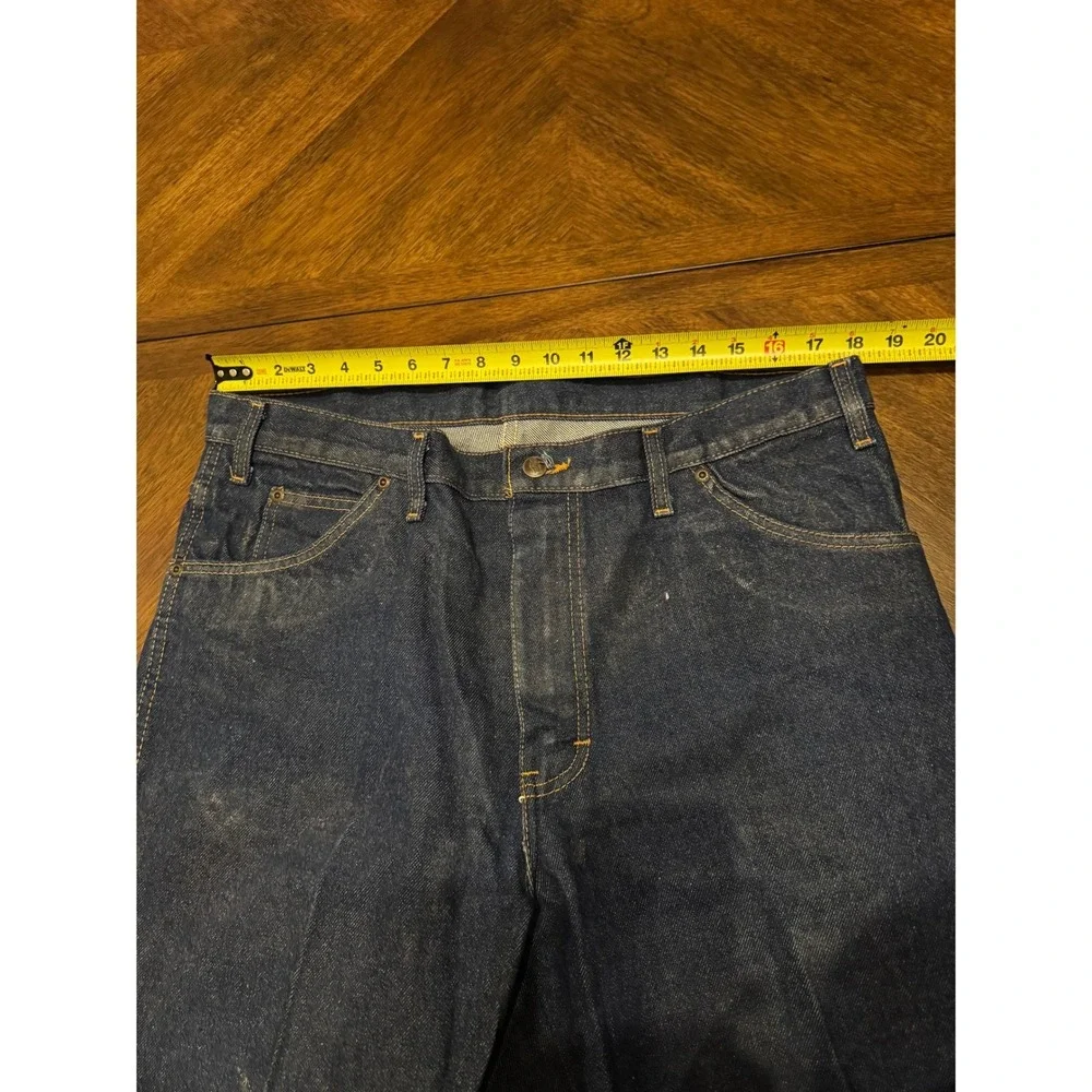 Mens‎ Dickies Vintage Dark Wash Straight Leg Denim Jeans Indigo Blue 36x29 |k1